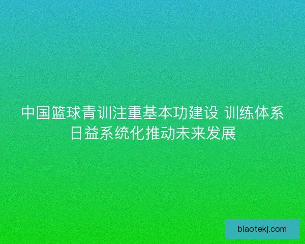 中国篮球青训注重基本功建设 训练体系日益系统化推动未来发展